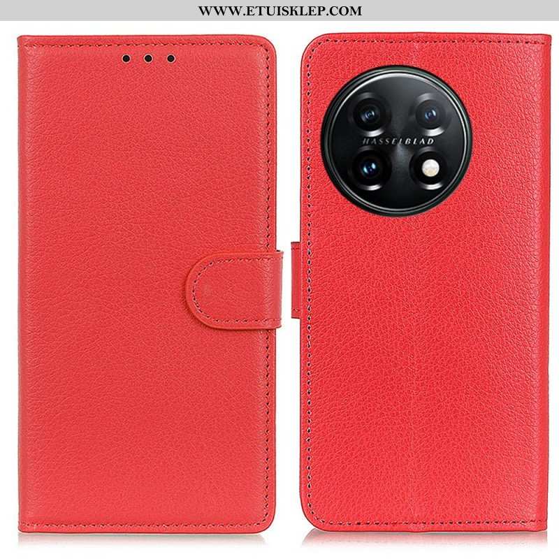 Etui Folio do OnePlus 11 5G Tekstura Liczi